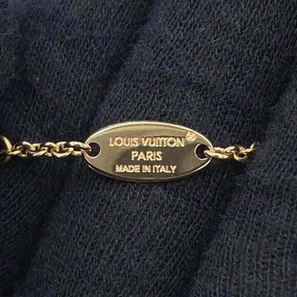 LOUIS VUITTON Necklace Louisa Gold Plated/Faux Pearl Gold - Picture 9 of 14